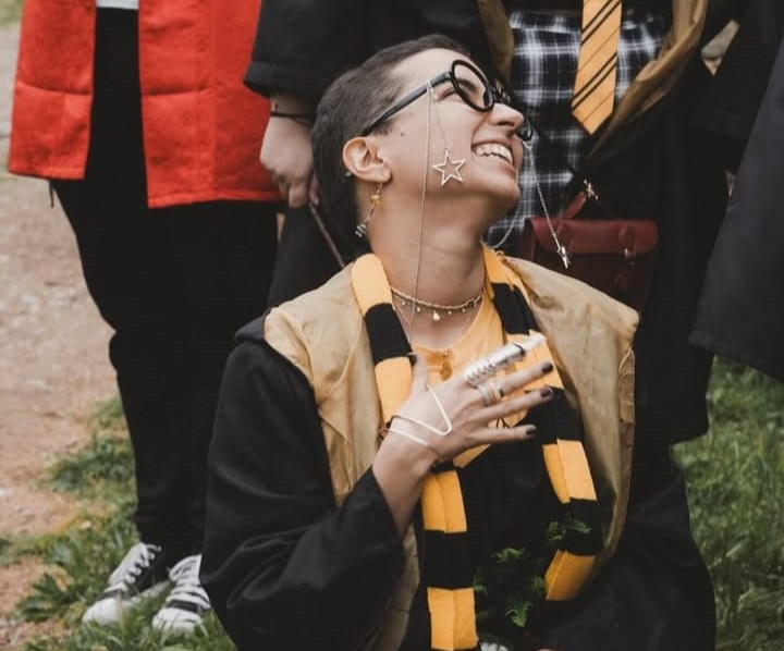 Zainab at a live action role-playing event